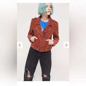 Womens’ corduroy moto jacket